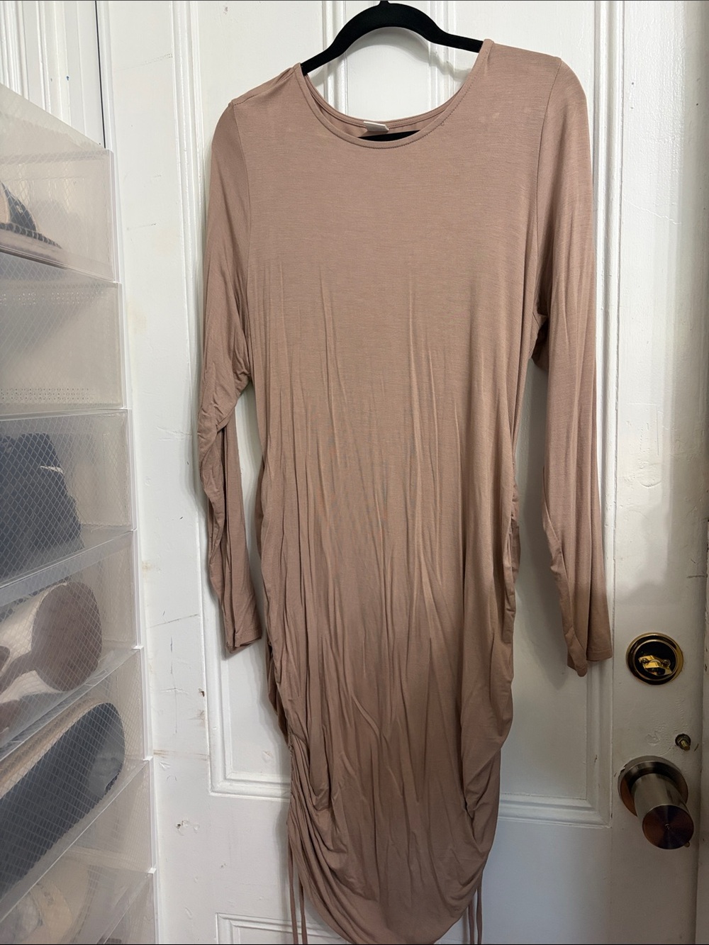 Melrose and Market Long Sleeve Midi Dress in Blush
